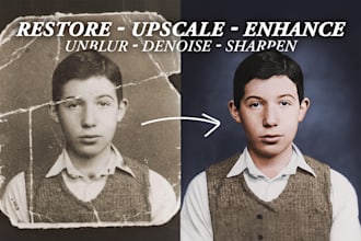 restore, upscale, enhance, unblur and denoise your images