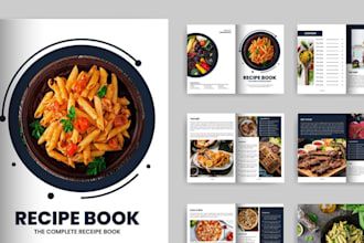format and design recipe book and cook book in canva