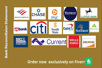 reconcile bank statement PDF to editable format