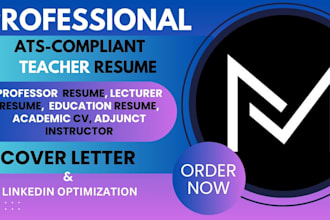 write teacher, lecturer, professor resume and cover letter