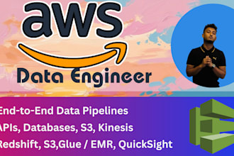 be your AWS data engineer for redshift, glue, and emr solutions