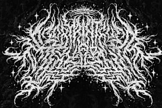 draw extreme death metal logo design for your needs