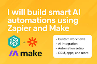 build smart ai automations using zapier and make for your business
