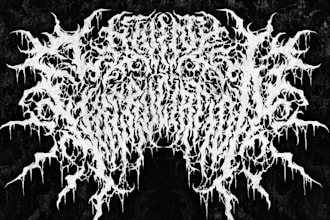 create death metal, black metal, and brutal death metal logo