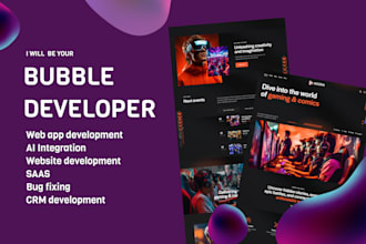 build bubble app, marketplace, booking, ai integration with bubble io
