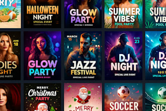 do sports, music, club, event, business, flyer poster in 12h