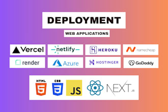 deploy your react js and next js web app to vercel, netlify