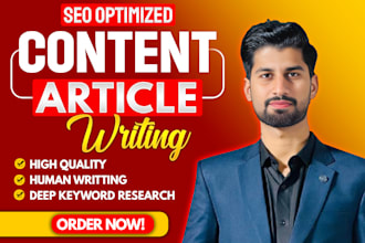 do article writing, SEO blog posts as your content writer