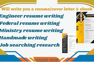 write a professional resume and cover letter, usajobs