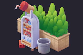 create props in casual game style