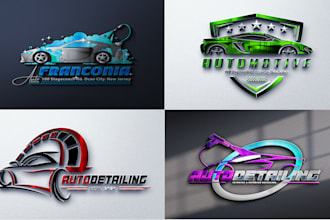 design automotive, auto repair, car wash, and car racing logo
