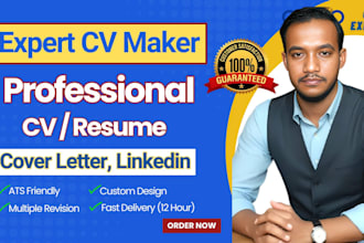 be your expert CV maker to craft a job winning professional resume, CV