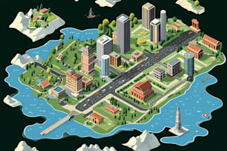 design custom event maps and detailed vector illustrations