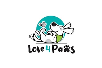 make awesome pet brand logo focused on small dogs