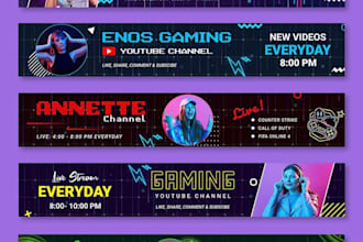 design a great and outstanding youtube banner