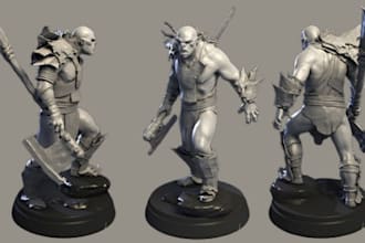 sculpt 3d character model low poly props toys action figures cosplay 3d printing