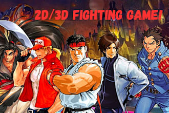 build 2d fight game, 3d multiplayer fighting game, street fighter, shooting game