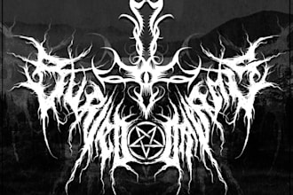 design black, slam, or death metal logo for your band