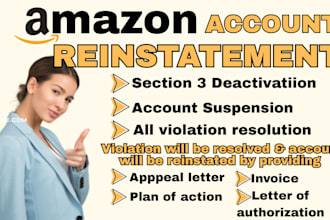 reinstate deactivated, suspended amazon account, section 3, removed listings