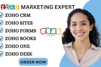 zoho CRM zoho campaigns zoho one zoho form survey book zoho books zoho desk