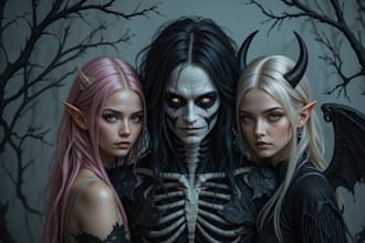 draw horror character illustration