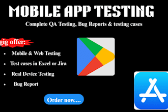 do app testing and website testing, QA, iphone , ipad , and android user testing
