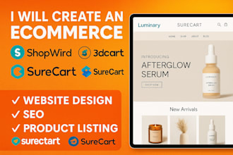 create an ecommerce shopwired store surecart wordpress 3dcart website design SEO