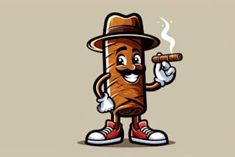 make an amazing mascot cigar logo design in one day