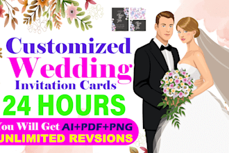 design elegant and customized wedding invitation cards