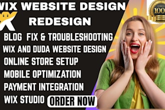 build wix webshop carrd website design duda store fix customize wix bugs errors