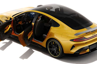 model su7 ultra car,  3d animation, sport car, bike, truck, vehicle design