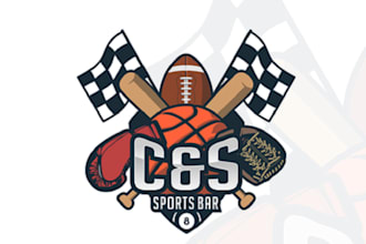 create perfect sports bar themed logo