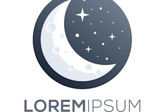 design a professional modern moon logo