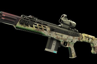 create 3d gun,sci fi gun,baseball bat,3d scoped revolver,bazooka gun,uefn weapon