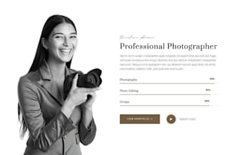 create a photography and videography portfolio website with online booking