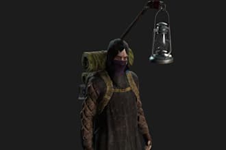aaa game model, optimize 3d game character,ue4,5 model,unity texture,control rig
