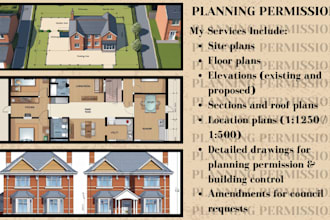 draw UK planning permission drawings, architectural drawings