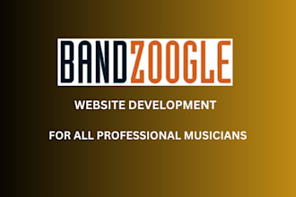 build an attractive bandzoogle website and store