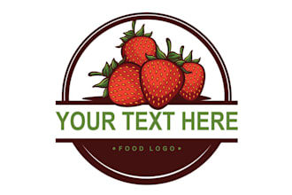 design high quality strawberry logo