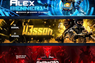 design an epic unique youtube banner and logo