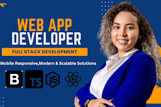 develop full stack web apps using reactjs nextjs typescript bootstrap tailwind