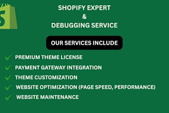 fix any shopify errors or bugs fast