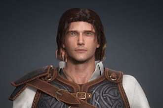 do unique  3d metahuman character, realistic character, daz 3d, character
