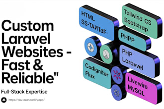 do custom laravel website and fullstack PHP web development