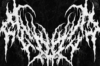 create custom scary, horror, heavy, death metal logo design