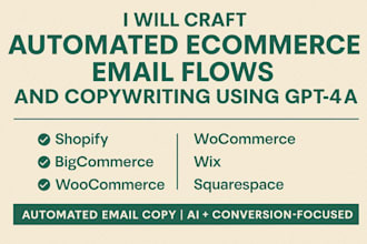 craft automated ecommerce email flows and copywriting using klaviyo and gpt4 ai