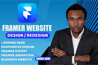 design framer website develop framer website framer landing page framer