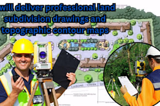 deliver professional land subdivision drawings and topographic contour maps