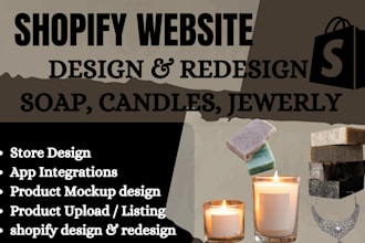 create a highly converting shopify handmade soap candles jewelry website store