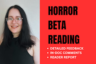 beta read your horror or fantasy book, story, or script